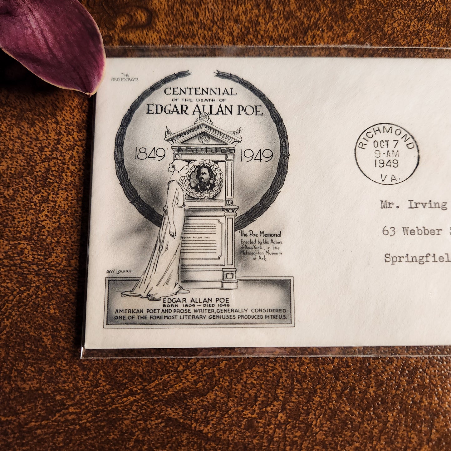 Edgar Allan Poe Centennial of Death Stamp