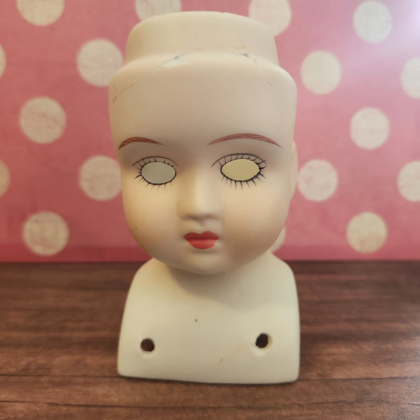 Cracked Bisque Doll Bust, Arms, Legs, and Eyes Set #2
